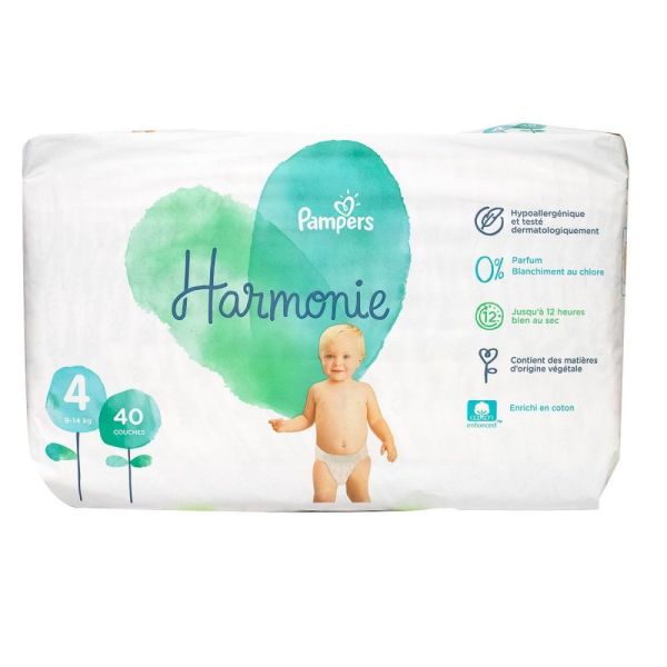 Pampers - Harmonie couches taille 4 - 9 à 14 kg