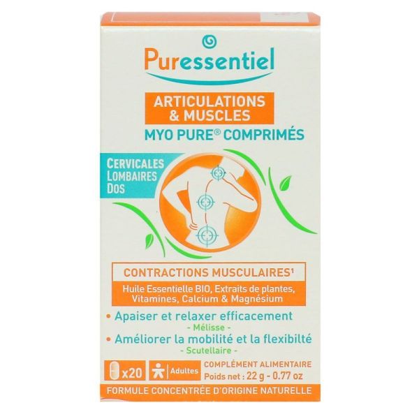 Puressentiel - Myo pure comprimés articulations et muscles - 20 comprimés