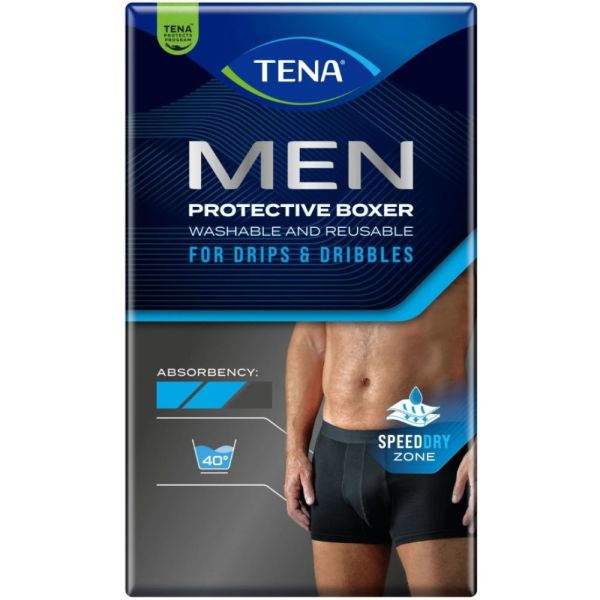 Tena - MEN PROTECTIVE BOXER  Lavable Noir taille M - 1 Unité