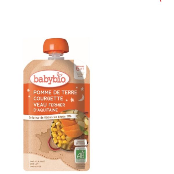 Babybio - Pomme de terre Courgette & Veau - dès 6 mois - 120g