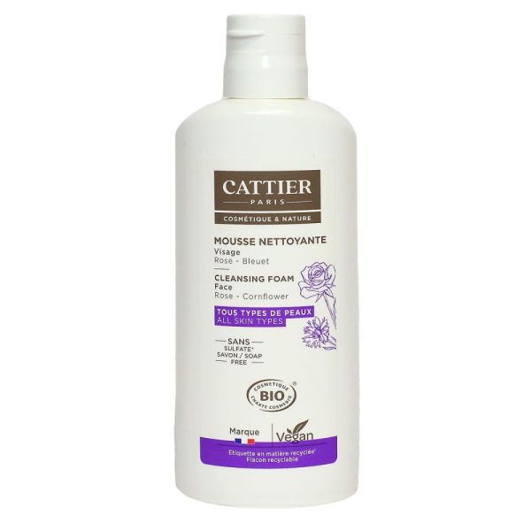 Cattier - Mousse nettoyante visage Nuage Céleste - 150 ml