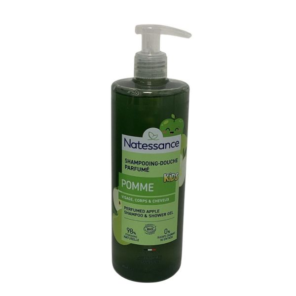 Natessance - Shampoing-douche parfumé à la pomme - 500ml