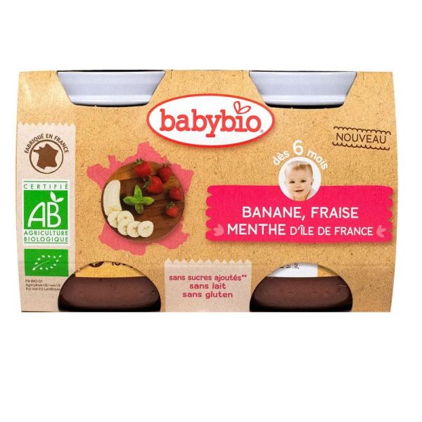 Babybio - Pomme Banane Fraise - 2X130G