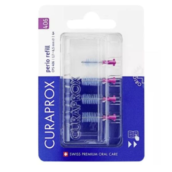 Curaprox - Recharges brossettes interdentaires CPS 406 - 4 unités