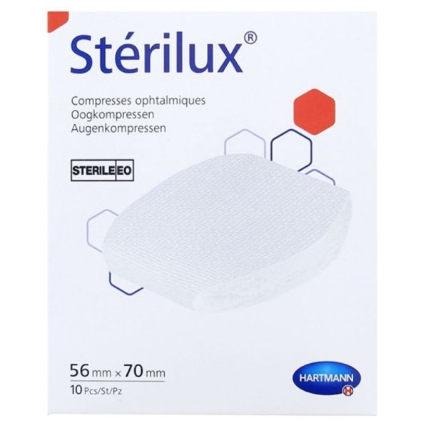 Hartmann - Compresses ophtalmiques 56mmx70mm - 10 pièces