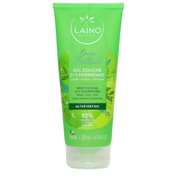 Laino - Envie d'Ailleurs gel douche 3en1 hydratant au thé vert bio - 200ml