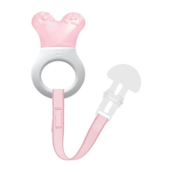 Mam - Mini Anneau de dentition 2m+ et une attache rose