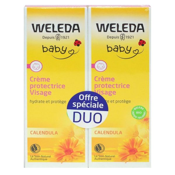 Weleda - Crème protectrice visage offre spéciale duo - 50ML x2