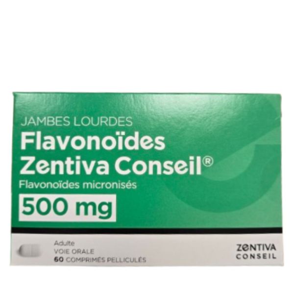 Zentiva Conseil - Flavonoïdes Jambes lourdes 500mg - 60 comprimés pelliculés