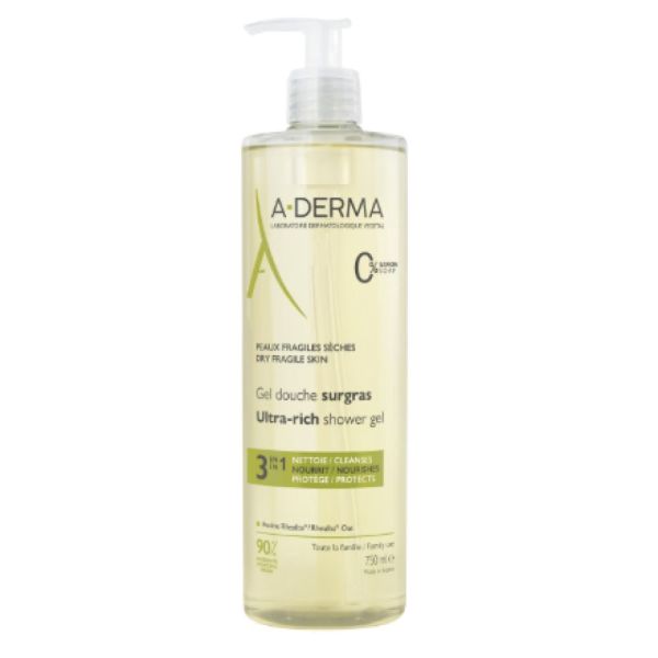 A-DERMA - Gel Douche Surgras 3en1 - 750 ml