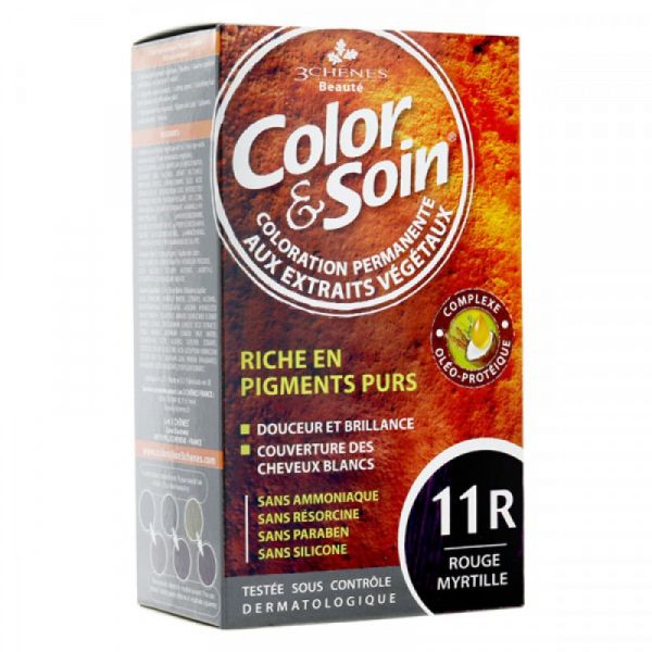 Color & Soin - Coloration Permanente - 11R Rouge myrtille