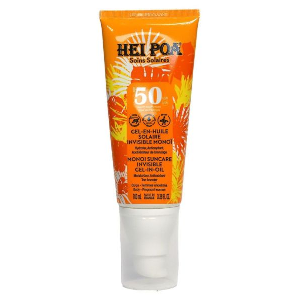 Hei Poa - Gel en huile invisble solaire SPF50 - 100mL