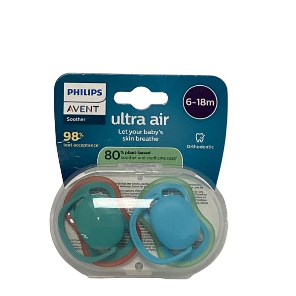 Philips Avent - Sucettes Ultra air 6-18m - lot de 2 Sucettes