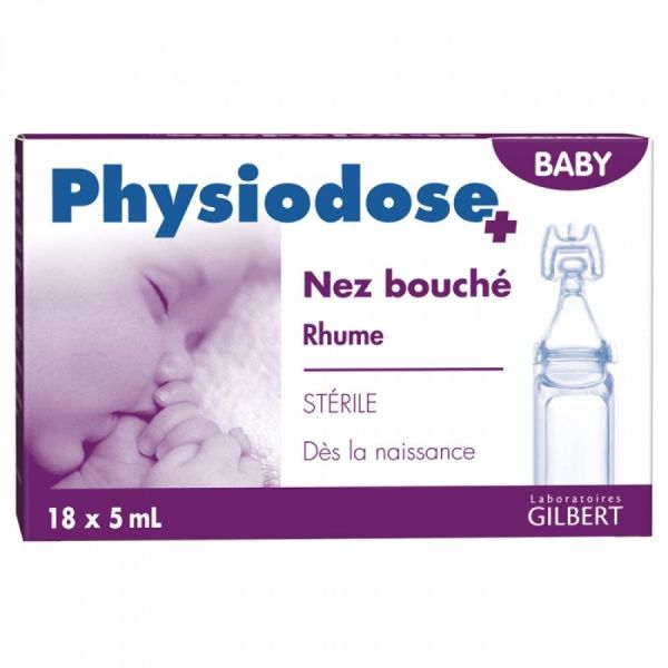 Physiodose baby - Nez bouché rhume - 18 x 5ml