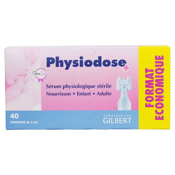 Physiodose - Sérum physiologique - 40 unidoses de 5 ml