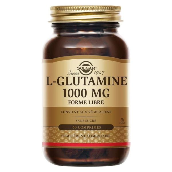 Solgar - L-Glutamine 1000mg forme libre - 60 comprimés