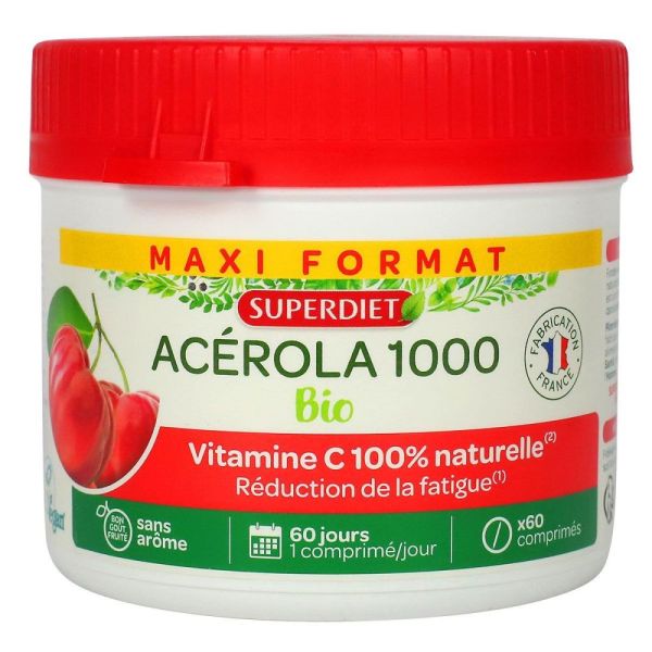 Superdiet - acerola 1000 - 60 comprimés