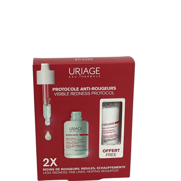 Uriage - Coffret  Roseliane Protocole Anti-Rougeurs - 30 ml +15 ml