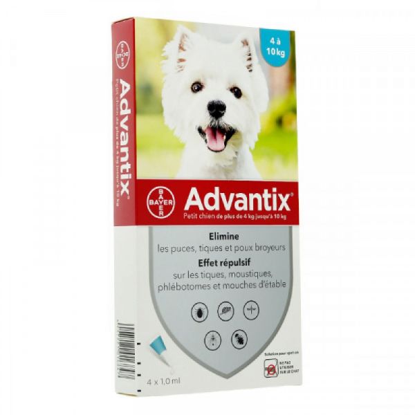 Bayer - Advantix petit chien de 4 à 10 kg - 4 pipettes