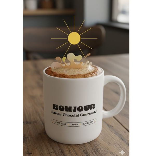 Bonjourdrink - Bonjour boisson aux champignons adaptogènes Chocolat Gourmand - 15 portions