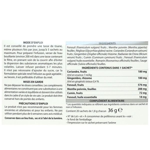 Aboca - Coligas Fast tisane 20 sachets