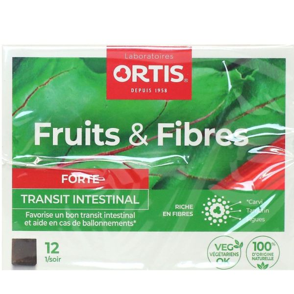 Fruits et Fibres transit intestinal -  12 cubes à mâcher