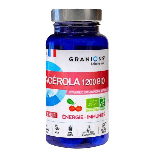 Granions - Acérola 1200 Bio - 30 comprimés à croquer