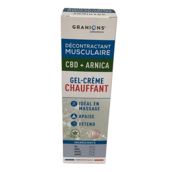 Granions - Décontractant Musculaire Gel-crème confort chauffant CBD + Arnica - 75ml