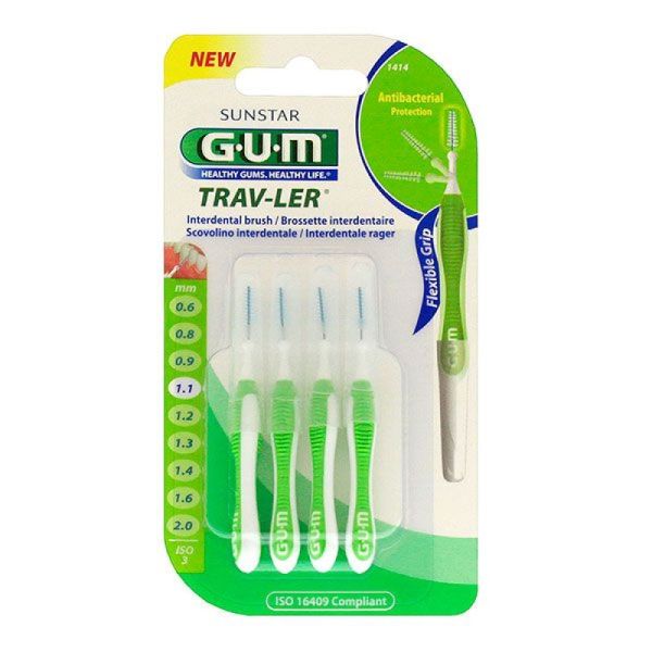 GUM TRAV-LER - Brossette interdentaire - 4 brossettes - T3 - 1.1 mm