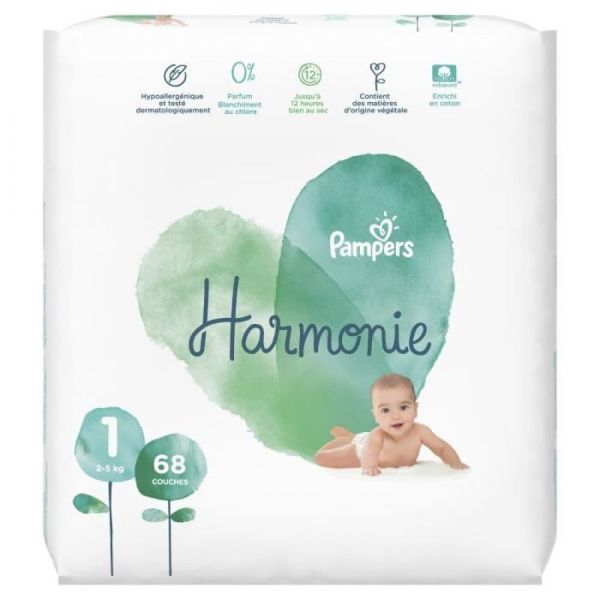 Pampers - Harmonie couches taille 1 - 2 à 5 kg