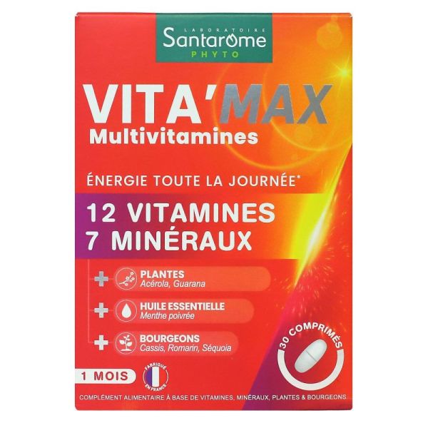 Santarome - Vita'max Multivitamines 30 Comprimés