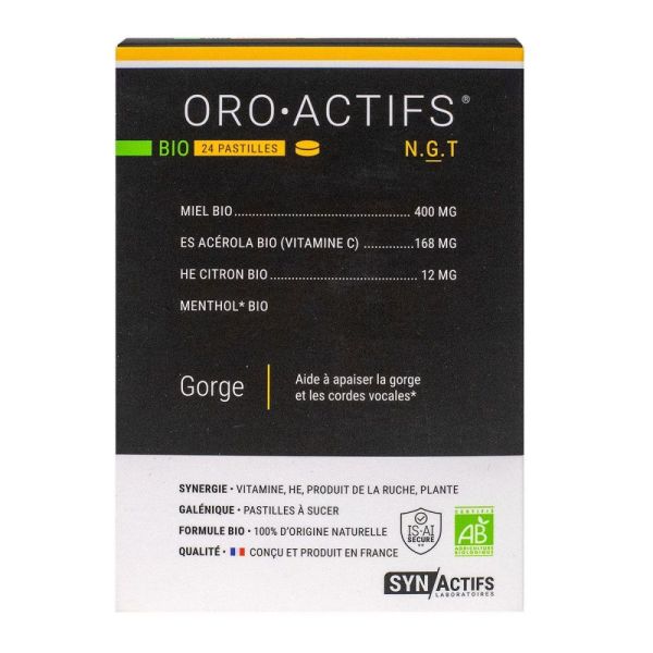 Synactifs - OroActifs Bio - 24 Pastilles