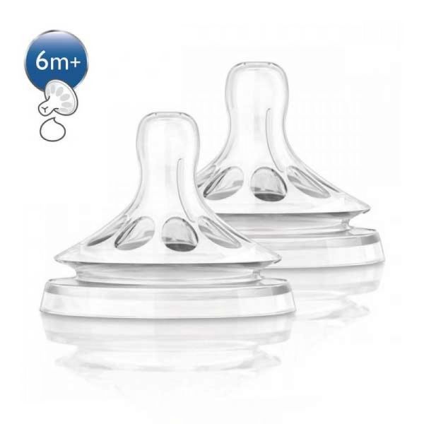 AVENT - 2x tétines pour liquides épaissis 6mois+ trou en Y