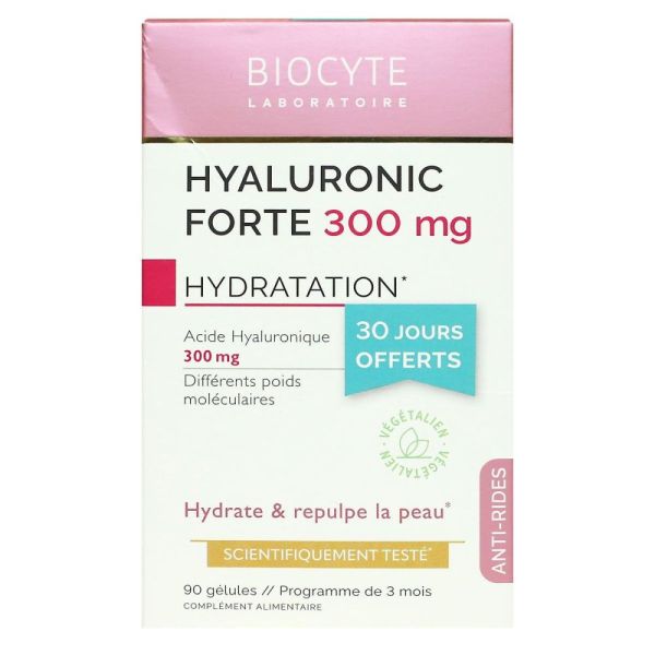 Biocyte - Hyaluronic forte 300mg - 90 gélules