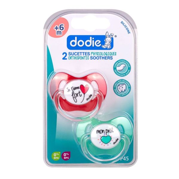 Dodie - Sucettes physiologique +6mois - lot de 2