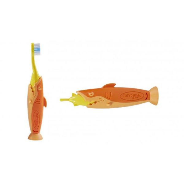 Elgydium - Brosse à dents Shark 2/6 ans - Brosse souple