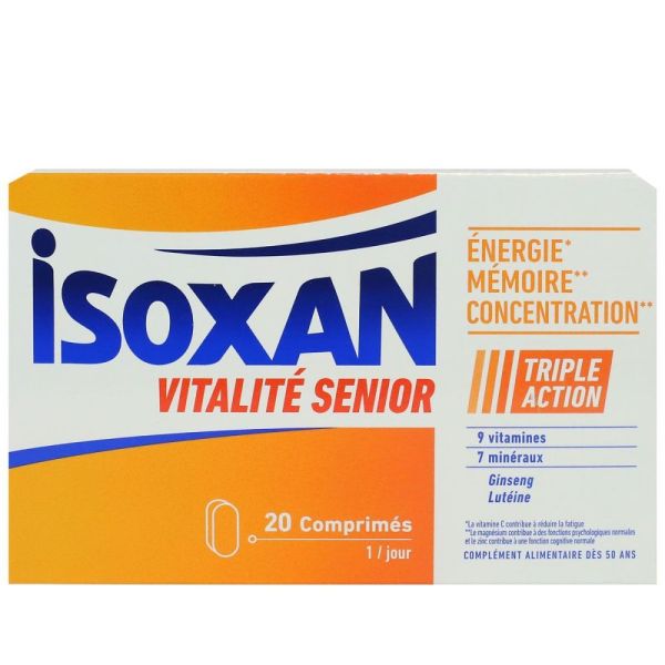 Isoxan -  Vitalite Senior énergie mémoire concentration - 20 comprimés