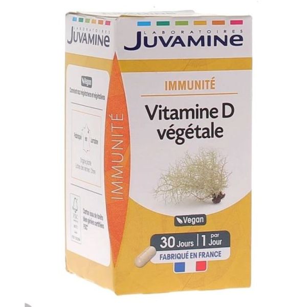 Juvamine - Vitamine D végétale immunité - 30 gélules