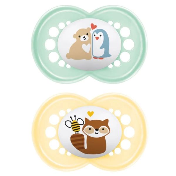 Mam - Sucette Original 6 mois et plus Loutre et renard - 2 sucettes