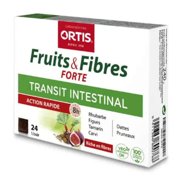 Ortis - Fruits & fibres forte - 24 cubes