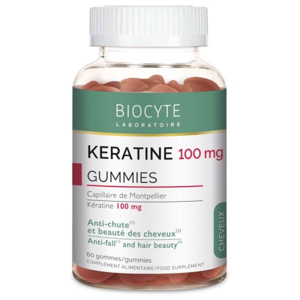 Biocyte -  Keratine 100 mg Gummies - 60 Gommes à mâcher