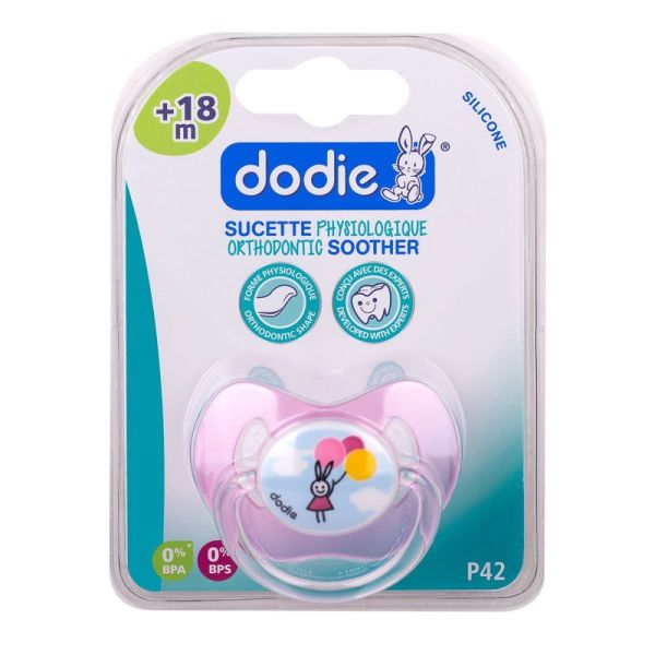 Dodie - Sucette physiologique orthodontiste silicone avion 18 mois+