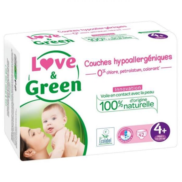 Love & Green - Couches Taille 4+ - 42 couches