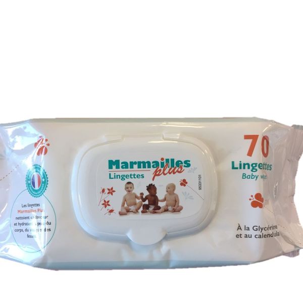 Marmailles Plus - Lingettes - 70 lingettes