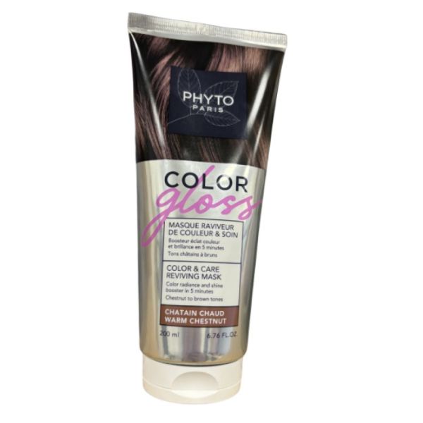 Phyto - Color gloss masque raviveur de couleur & soin châtain chaud - 200 mL