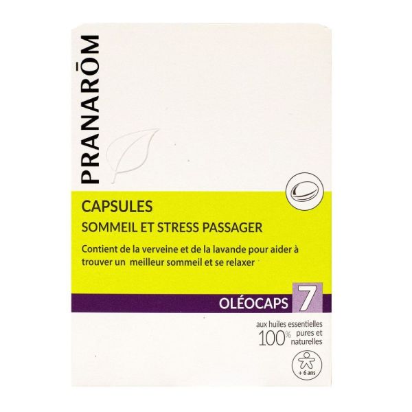 Pranarom - Oléocaps 7 - Sommeil et Stress passager - 30 capsules