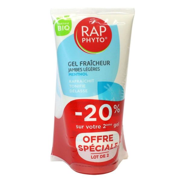 Rap Phyto - Gel Fraicheur Jambes légères Menthol - 150mLx2