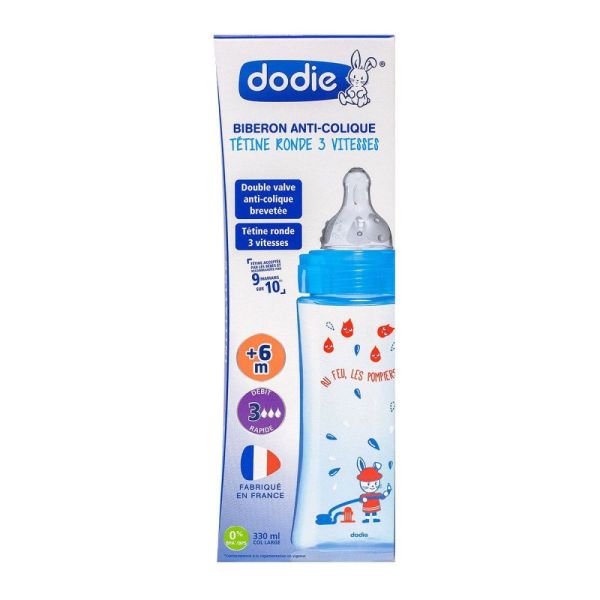 Dodie - Biberon Tétine Ronde Anti Colique - 330mL
