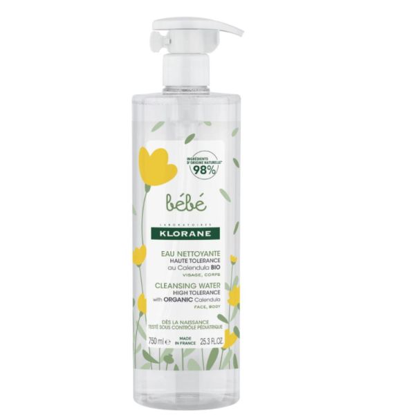 Klorane - Bébé Eau nettoyante  - 750mL