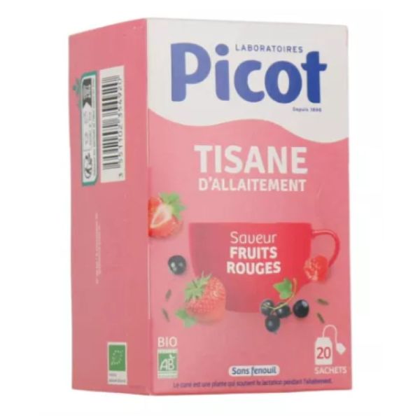 Picot - Tisane d'Allaitement Saveur Fruits Rouges - 20 Sachets